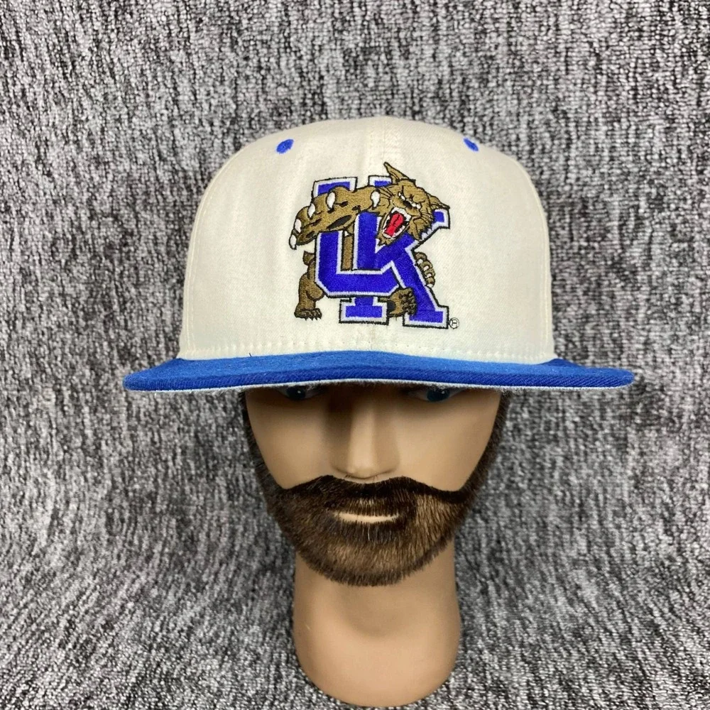Vintage Kentucky Wildcats Snapback Hat New Era Dupont Visor Pro Model USA Made